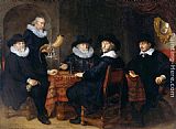 Govert Teunisz Flinck Four Governors of the Arquebusiers' Civic Guard painting